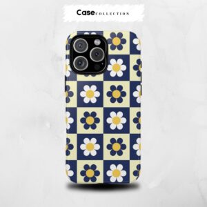 Étui Marguerites Bleu et Blanc