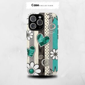 Étui Collage Bohème Turquoise